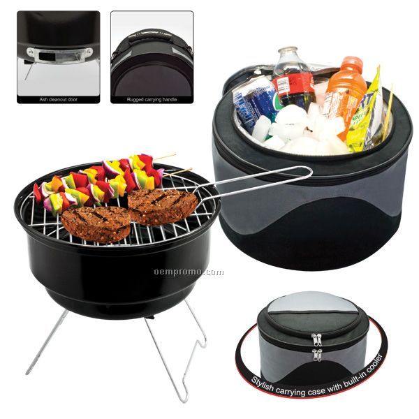2-in-1 Cooler/Bbq Grill Combo