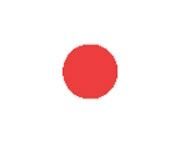 Flag Stock Temporary Tattoo - Japan Flag (2"X1.5")