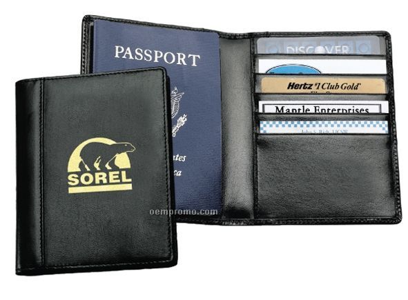 Global Traveler Leather Passport Wallet