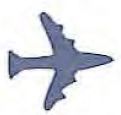 Mylar Shapes Airplane (5")