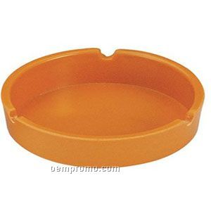 Round Orange 3-slot Ashtray