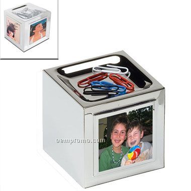 Silver Cube Magnetic Clip Holder (Screened)