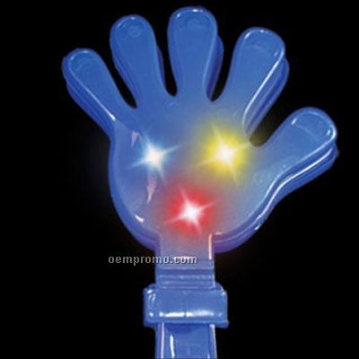 11" Blue Light Up Hand Clapper W/ Red, Yellow, & Blue Leds