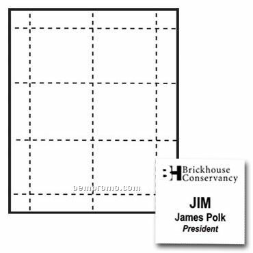 Classic Name Tag Paper Inserts - 1 Color (3"X3")