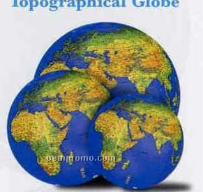 Dark Blue Inflatable Topographical Globe (12