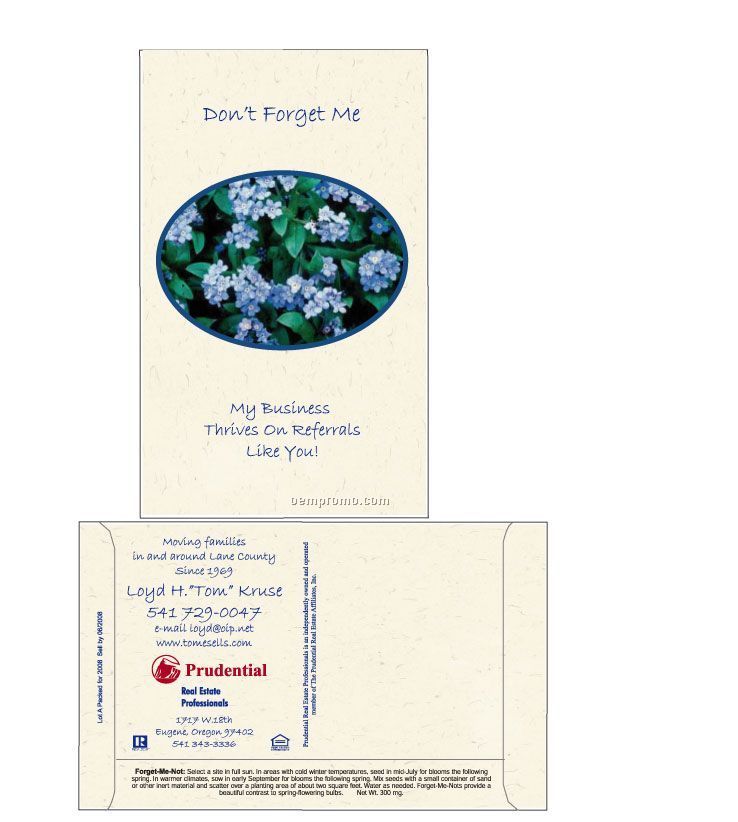 Forget-me-not Postcard Size Seed Packet (1 Color)