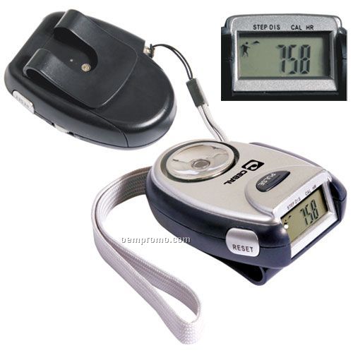 Heart Rate "Pulse" Pedometer With Wrist Strap