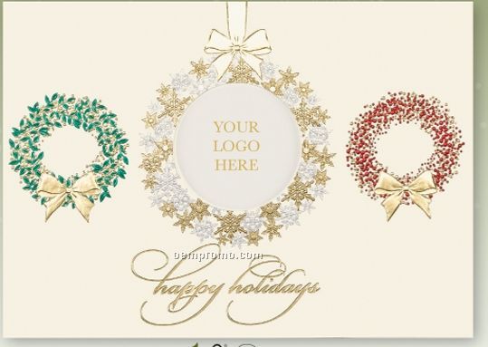 Centered On You Personalized Die Cut Holiday Card