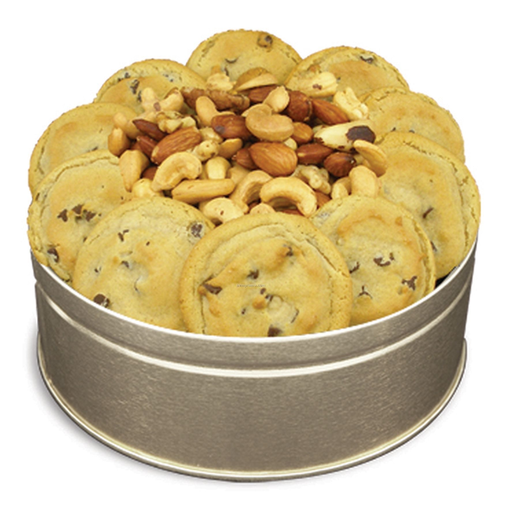 Cookie Nut Combos - 10 Chocolate Chip Cookies & Fancy Mixed Nuts (10 Oz.)