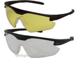 Point Safety Glasses W/ Tapered Side Lens (Smoke Lens)