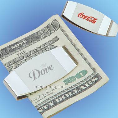 Silver Plated Money Clip (Screened)