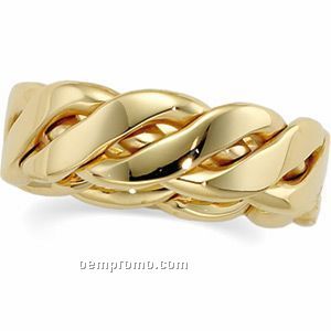 6-1/2mm Ladies Hand Woven Wedding Band Ring (Size 7)