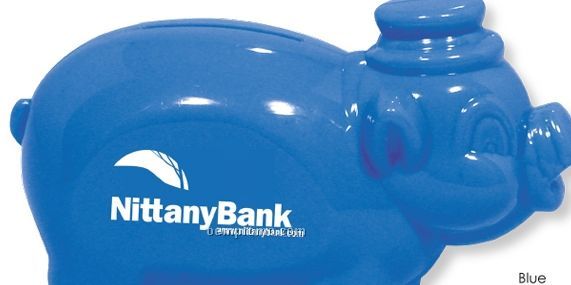 Blue Smash-it Piggy Bank (Imprinted)