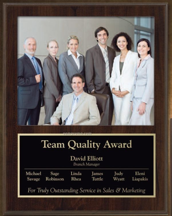 Certificate Gallery Walnut Finish Picture Plaque (15")
