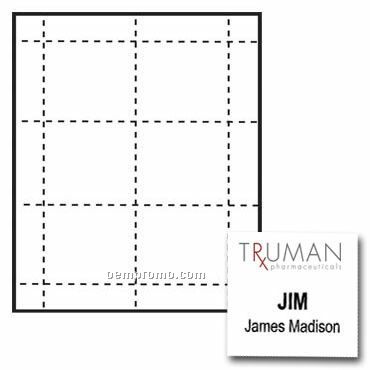 Classic Name Tag Paper Inserts - 3 Color (3"X3")