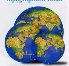 Dark Blue Inflatable Topographical Globe (16