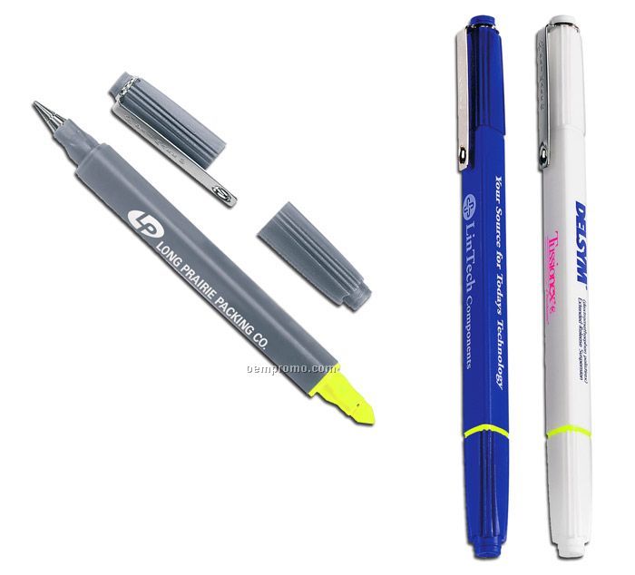 3-d Ballpoint Pen & Highlighter