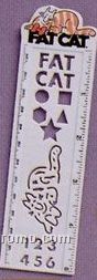 Adgrabbers 6" Plastic Fat Cat Stencil Ruler