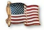 American Flag Stock Pin