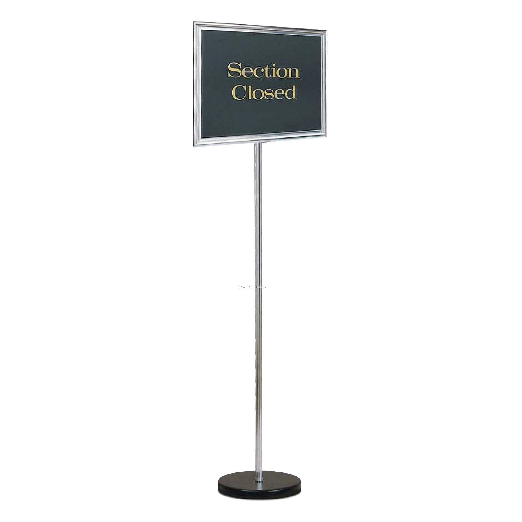Chrome Teller Message Holder Stand W/ 8 Signs (59" High)
