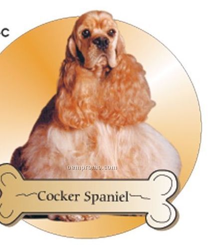 Cocker Spaniel Dog Acrylic Coaster W/ Felt Back