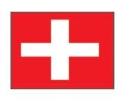 Flag Stock Temporary Tattoo - Switzerland Flag (2"X1.5")