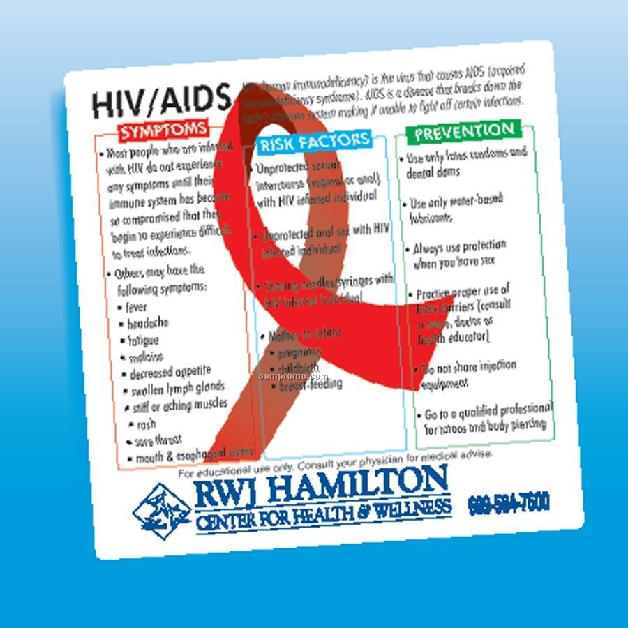 Health & Safety - Laminated Hiv/Aids Magnet