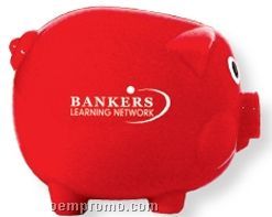 5" Red Piggy Banks (Imprinted)