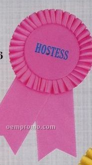 6" Custom Rosette Ribbon With Double 1 5/8"X4" Streamers