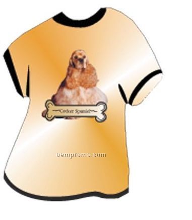 Cocker Spaniel Dog T Shirt Acrylic Coaster W/ Felt Back