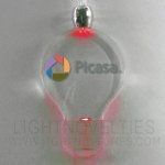Lightbulb Light Up Pendant Necklace W/ Red LED