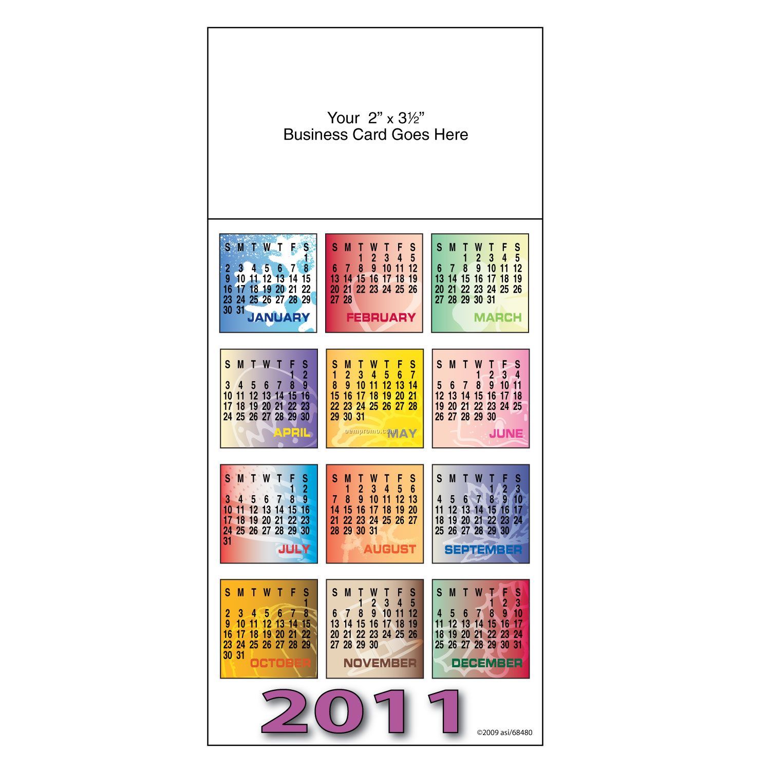 Self-adhesive Add-on Magnet + Info Card "Holiday Calendar"