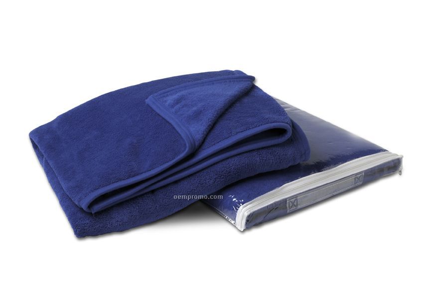 Wolfmark Royal Blue Coral Fleece Throw Blanket