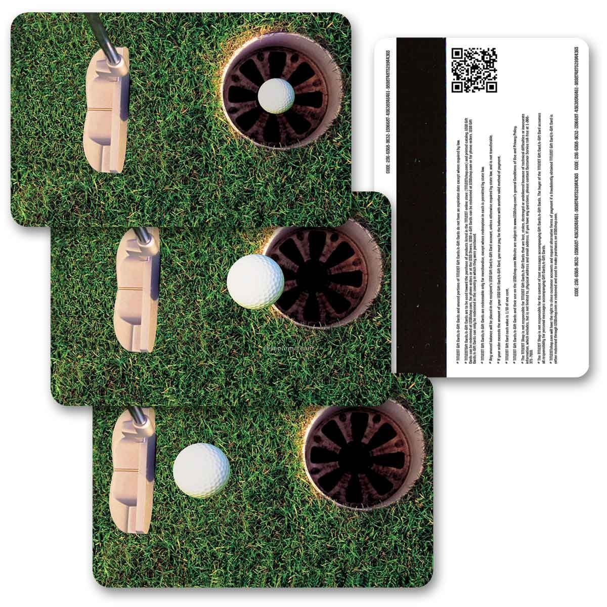 3d Lenticular Gift Card W/Animated Golf Putt Images (Blanks)