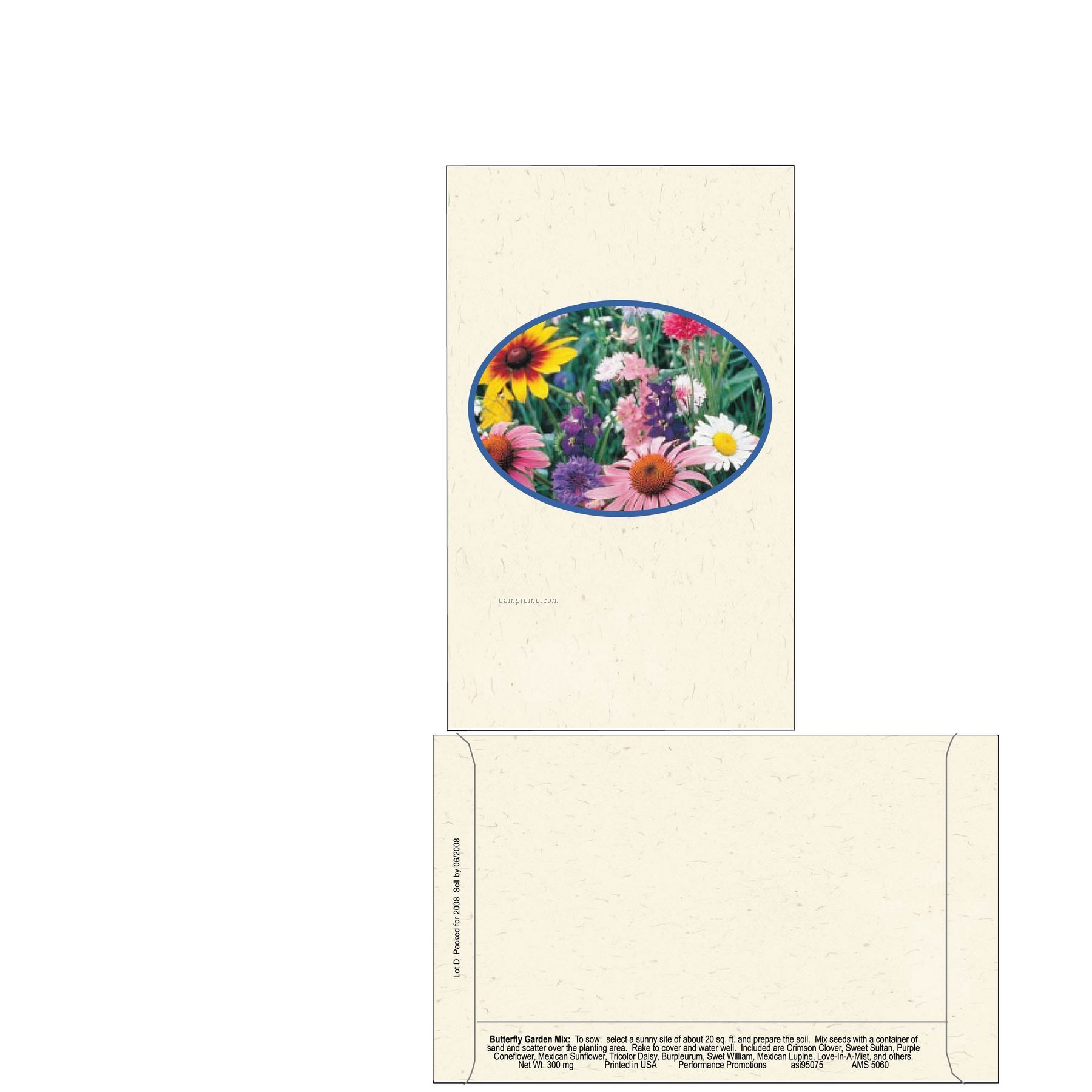 Butterfly Mix Postcard Size Seed Packet (2 Color)