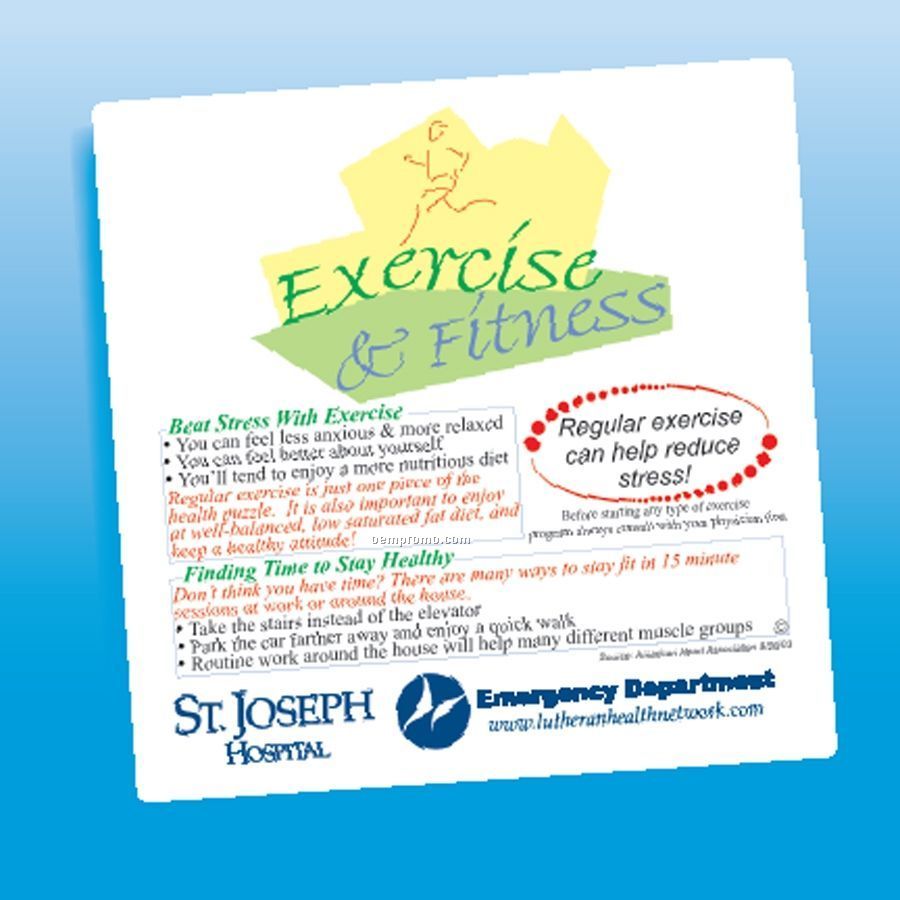 Health & Safety - Laminated Exercise & Fitness Magnet