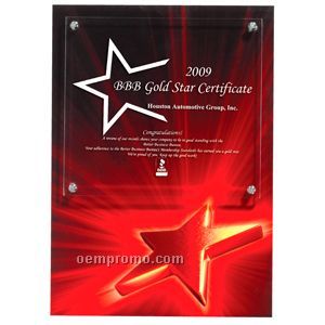 Star Background Plaque (10 1/2"X7 1/2") (Screen Printed)
