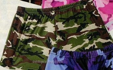 Women's Woodland Green Camouflage Hot Shorts Swimsuit Bottom