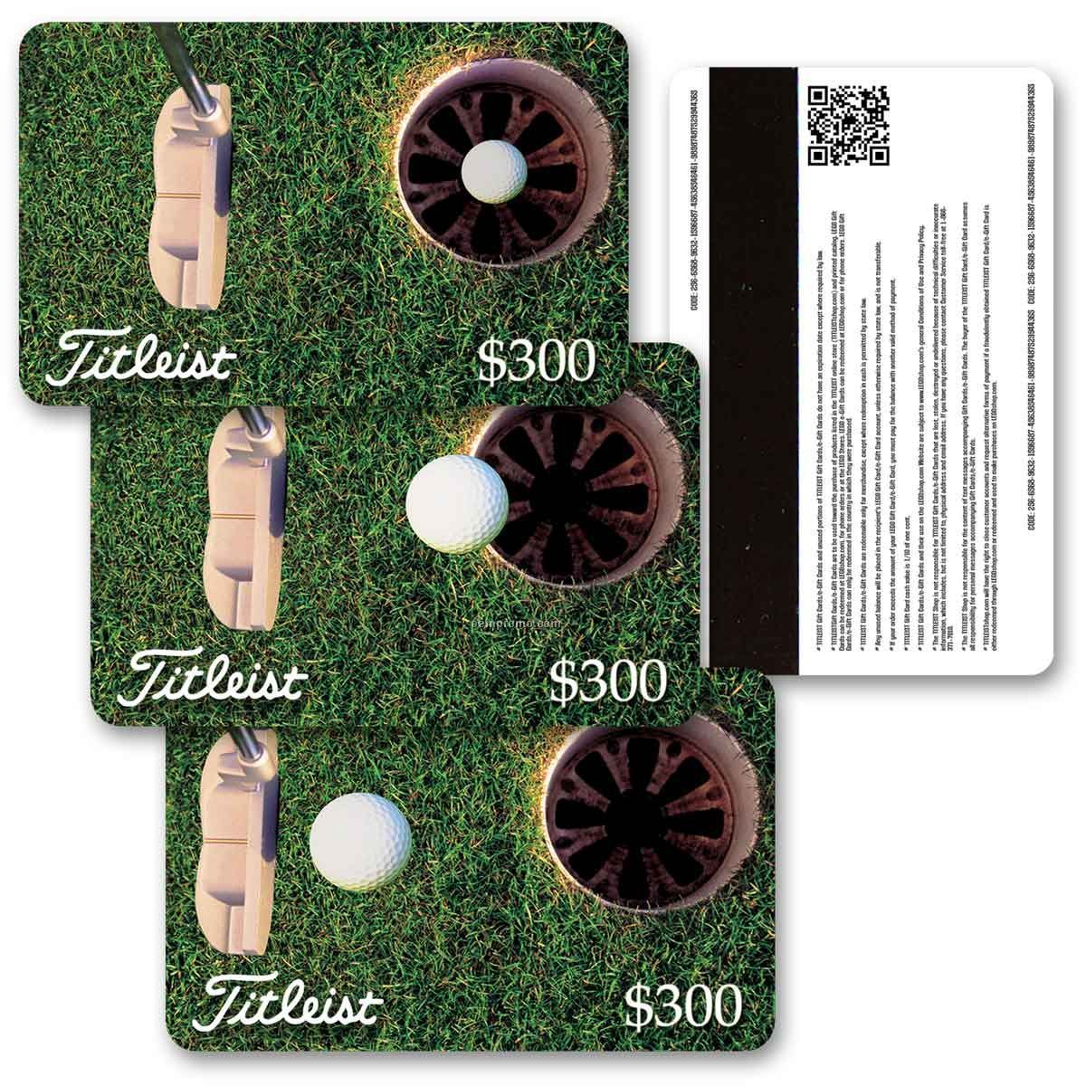 3d Lenticular Gift Card W/Animated Golf Putt Images (Custom)