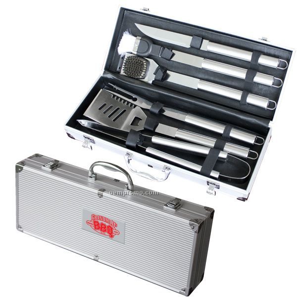 Deluxe 6 PC Stainless Steel Bbq Tool Set