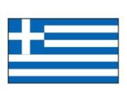 Flag Stock Temporary Tattoo - Greece Flag (2"X1.5")