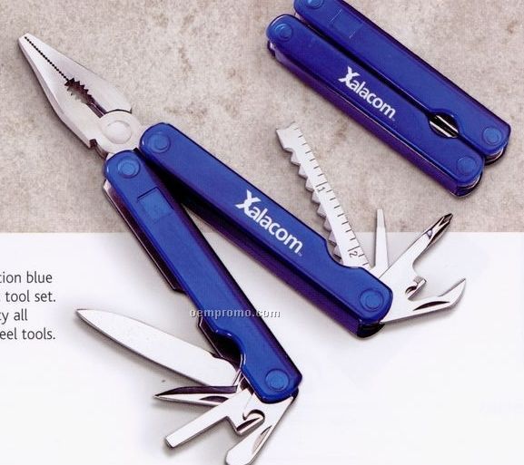 Multi Function Tool Set With Screwdriver, Opener, Ruler & Pliers