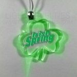 Shamrock / Lucky Charm Light Up Pendant Necklace W/ Green LED