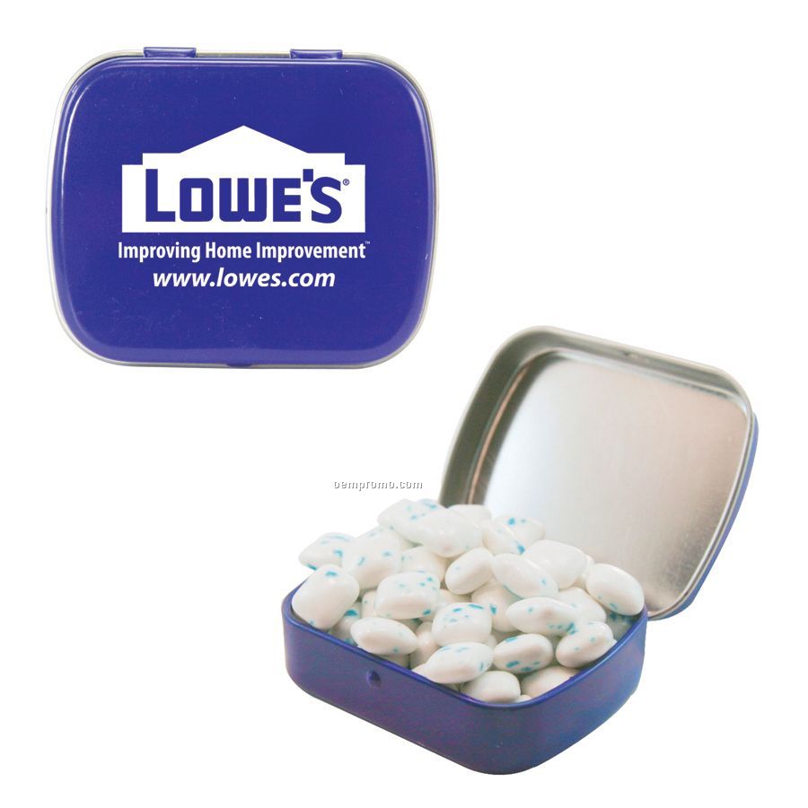 Small Royal Blue Mint Tin Filled With Sugar Free Gum