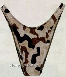 Women's Desert Beige Camouflage Rio Style Bikini Swimsuit Bottom