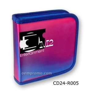 3d Lenticular CD Wallet/ Case W/Purple Trim - 24 Cd's (Stock)