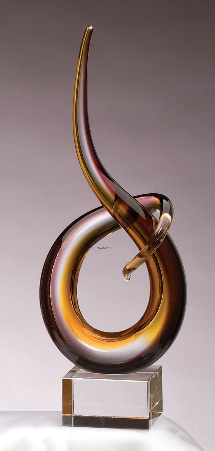 Purple And Gold Curl Sculpture / Award