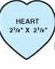 Stock Shape Heart Vinyl Badge