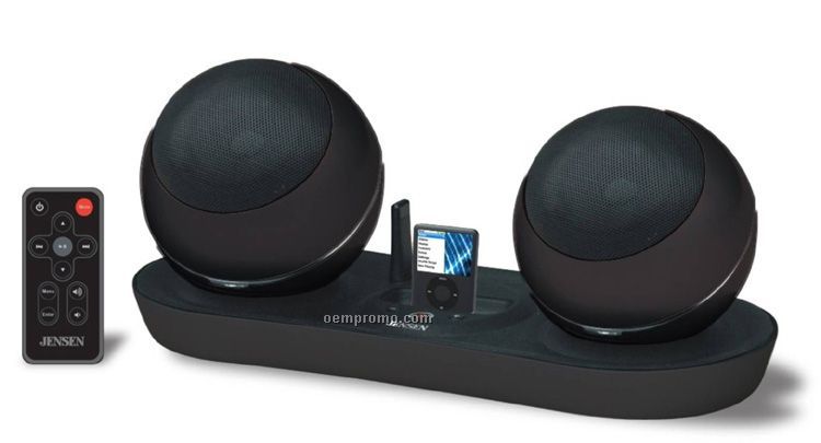 Universal Docking Station W/ Rf Wireless Speakers For Ipod