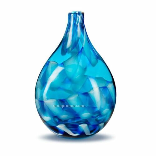 Waterford 145831 Crystal Cobalt Rush Vase (15-1/2")